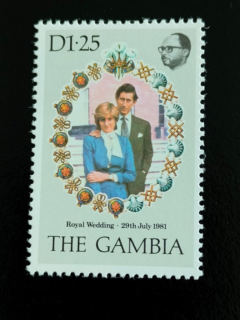 Gambie 1981 - Mariage du prince Charles et de Lady Diana **, Envoi, Autres pays, Non oblitéré