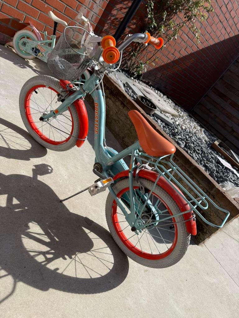 16 inch meisje’s/jongen’s fiets te koop! 4-7 jaar., Ophalen, Gebruikt, Velgrem, 16 tot 20 inch