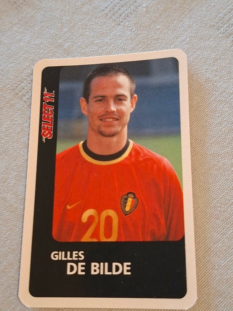 Voetbalkaart : Gilles De Bilde / Rode Duivels, Enlèvement ou Envoi, Comme neuf, Cartes de joueur