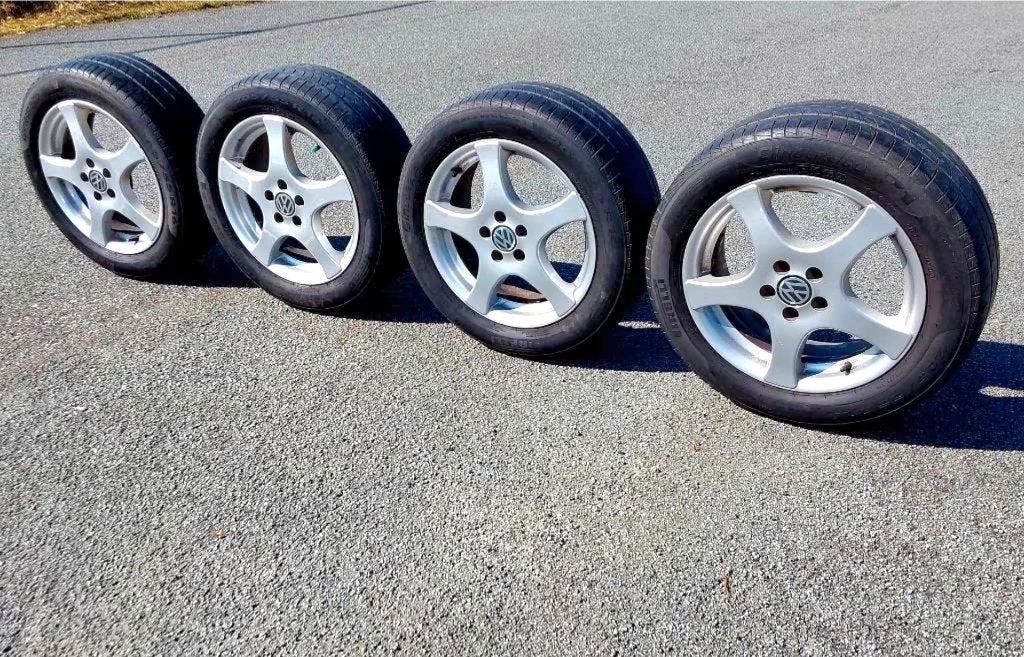 Roues alu originales VW, Seat et Skoda, entraxe 5x100, Pneus et Jantes, 16 pouces, Pneus été, 205 mm