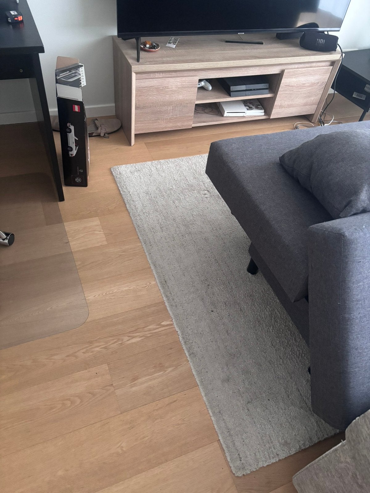 Tapijt wit zwart gespikkeld, Huis en Inrichting, Ophalen, 150 tot 200 cm, 200 cm of meer, Zo goed als nieuw