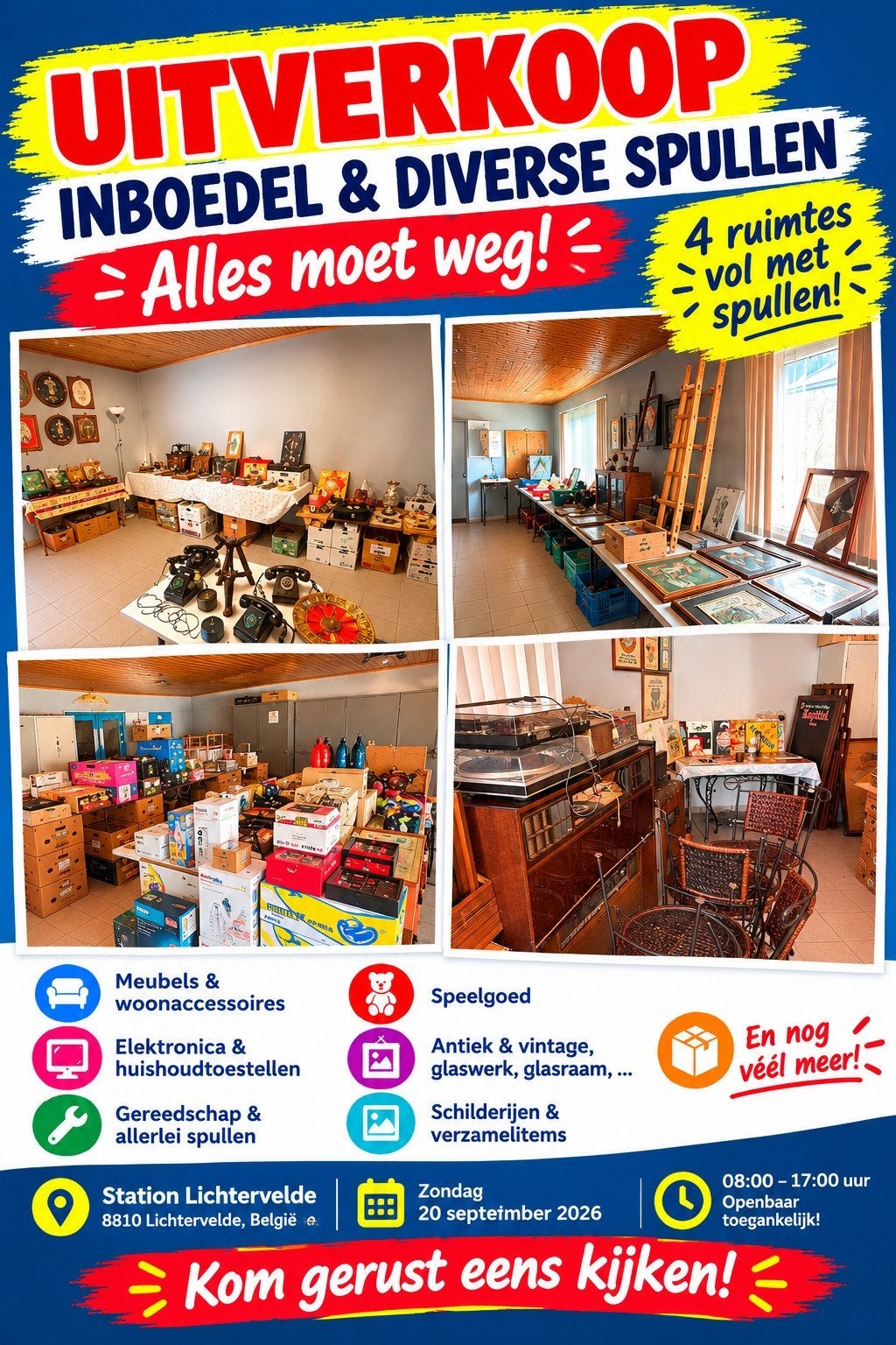 Grote verkoop inboedel en antiek, Antiek en Kunst, Ophalen