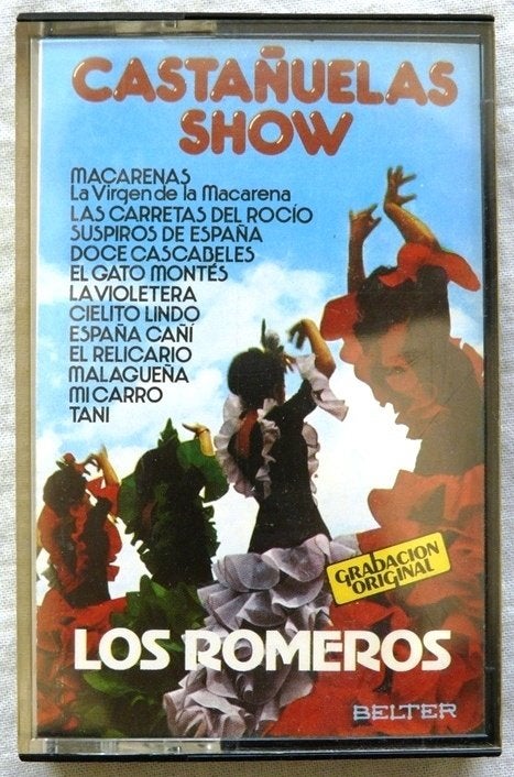 Cassette, Castañuelas Show, Los Romeros, Belter, 1979., CD & DVD, Enlèvement ou Envoi, Originale, Utilisé, 1 cassette audio