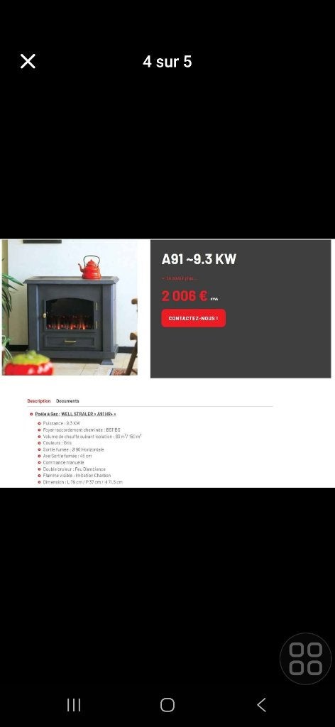 Gaskachel, Ophalen, Zo goed als nieuw, Gaskachel