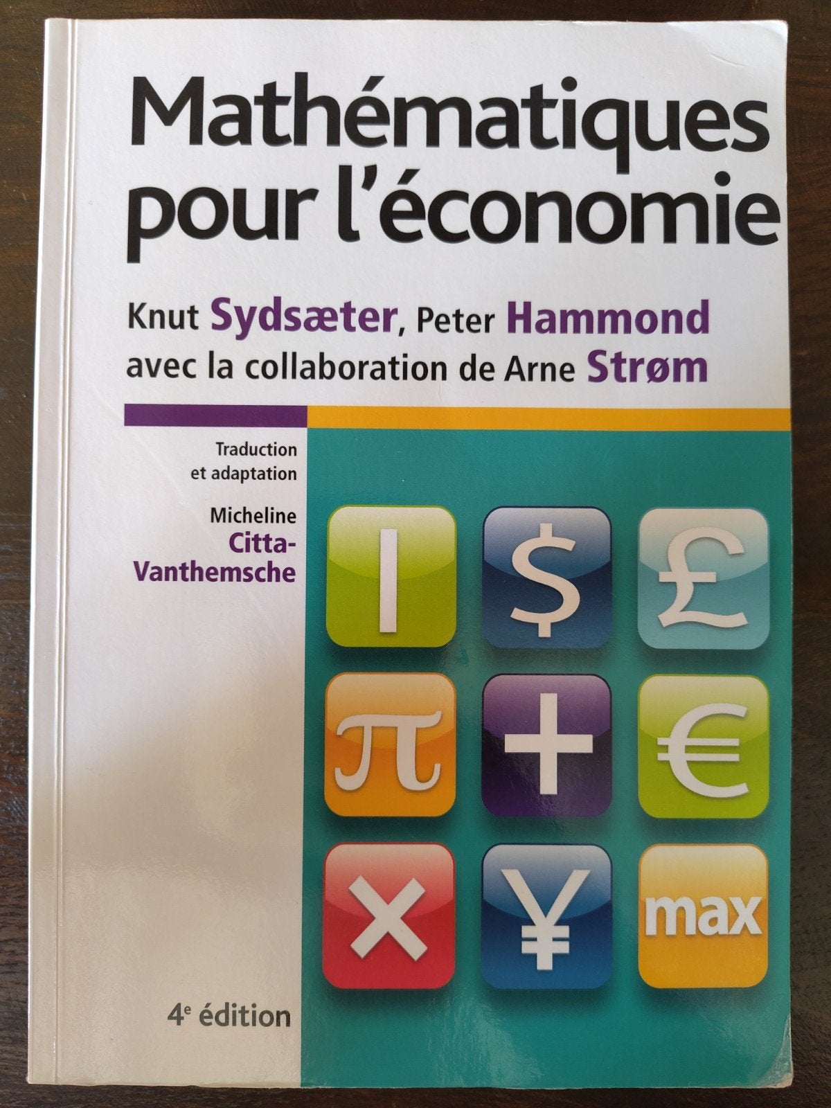 Wiskunde voor de economie 4e editie, Sydsæter, Boeken, Ophalen, Overige wetenschappen, Zo goed als nieuw, Sydsæter