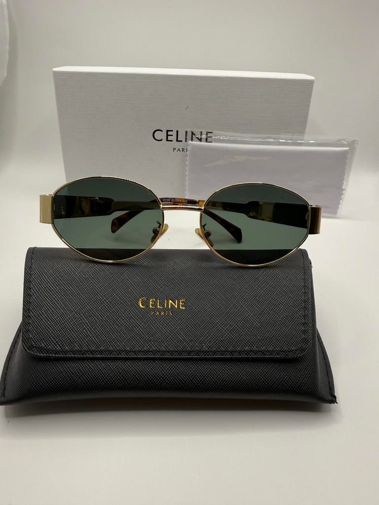 Lunettes de soleil Celine Gold avec verres verts, Enlèvement ou Envoi, Neuf, Lunettes de soleil