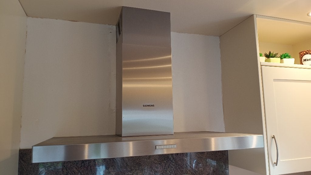 Dampkap Siemens type LC94BBC50/01, breedte 90cm, Ophalen, Zo goed als nieuw, Wandschouwkap
