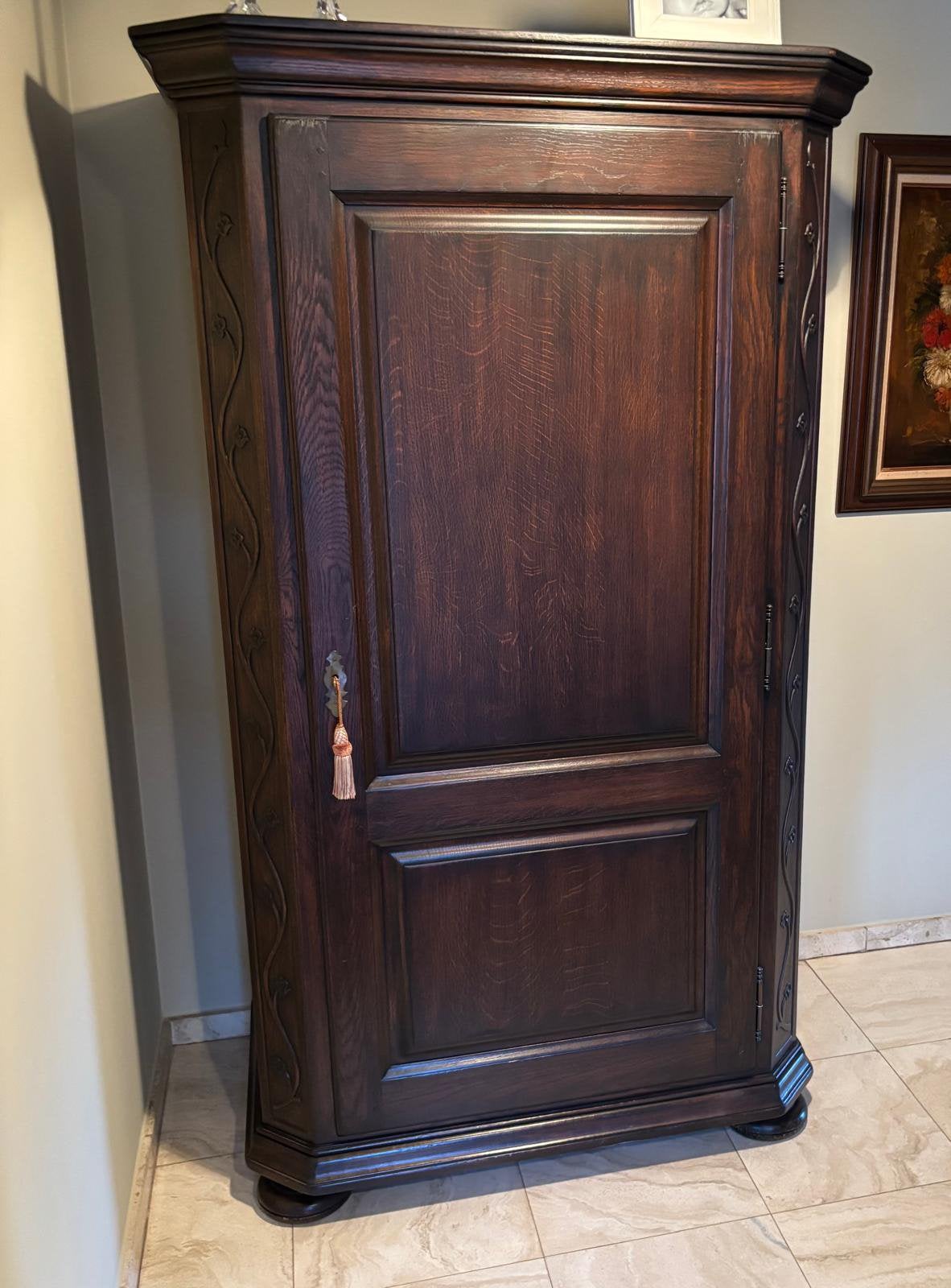 Armoire en chêne foncé, 80 cm ou plus, 70 à 120 cm, Comme neuf, Enlèvement