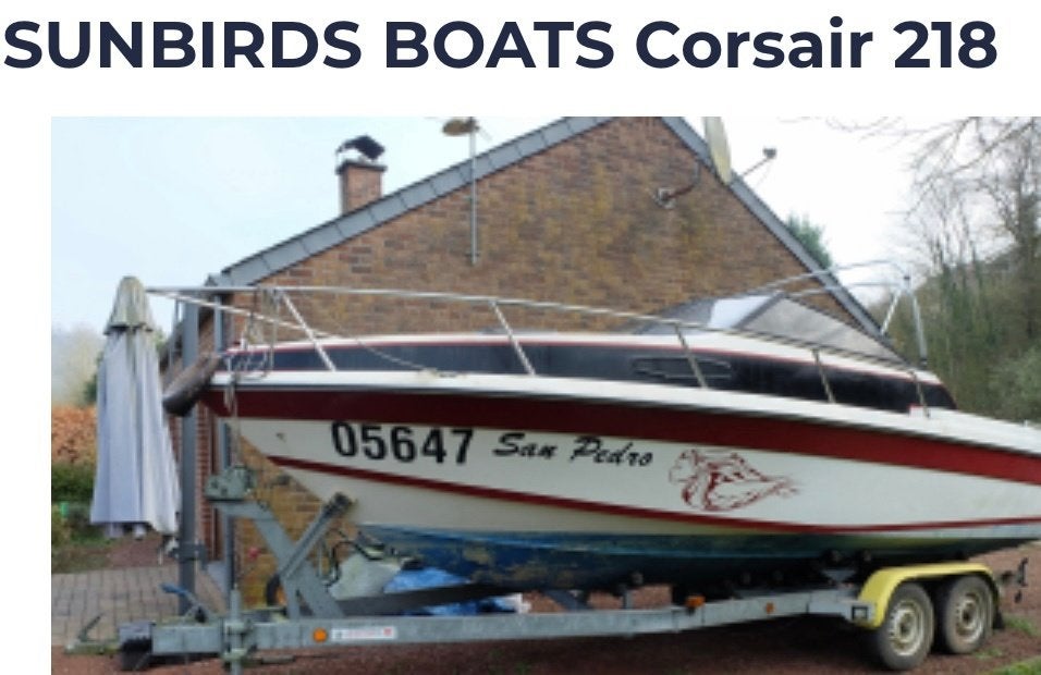 Bateau Sunbird Corsair 218+Remorque - projet de rénovation, Sports nautiques & Bateaux, 50 cm, Essence, Moteur in-bord, Enlèvement