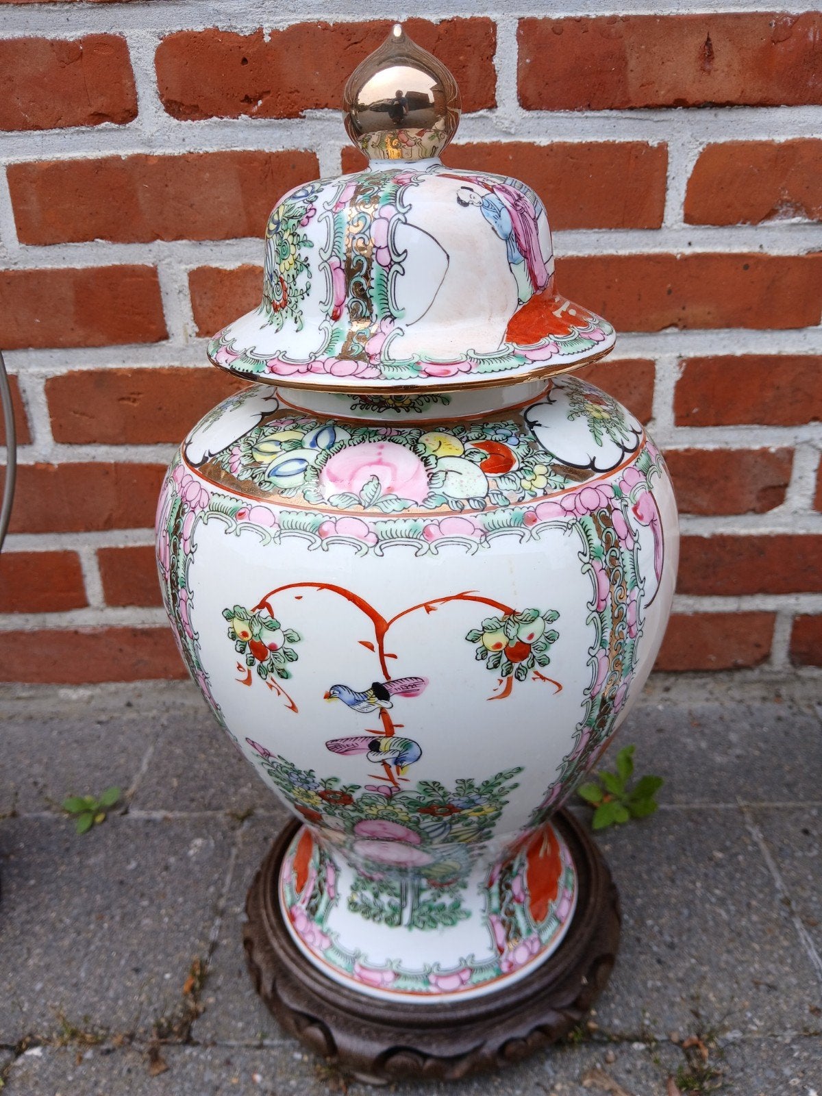 Vintage handgeschilderde porseleinen vaas, Ophalen