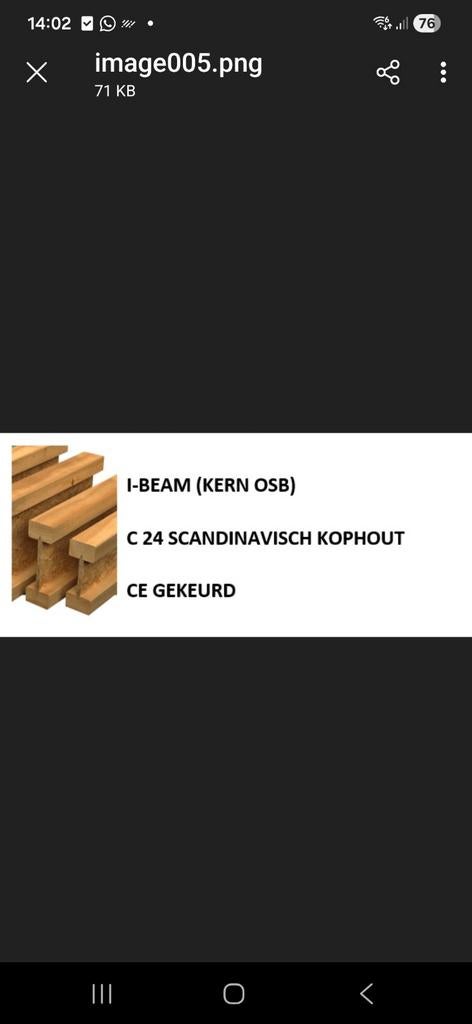 I-Beam i liggers. 220 mm hoogte. 7 meter lang, Doe-het-zelf en Bouw, Hout en Planken, Ophalen, Balk