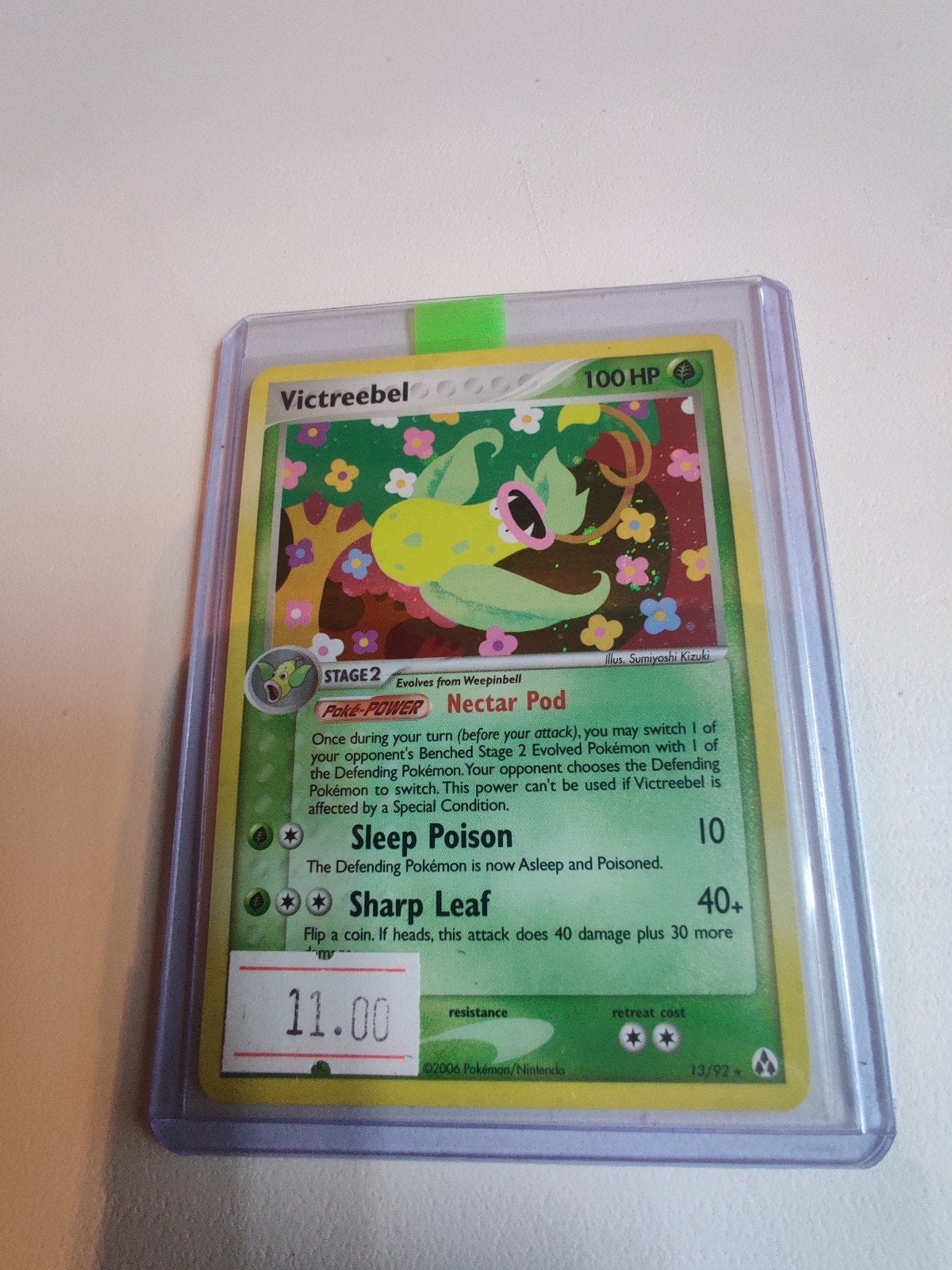 Victreebel LM 13, Ophalen, Zo goed als nieuw, Losse kaart, Foil