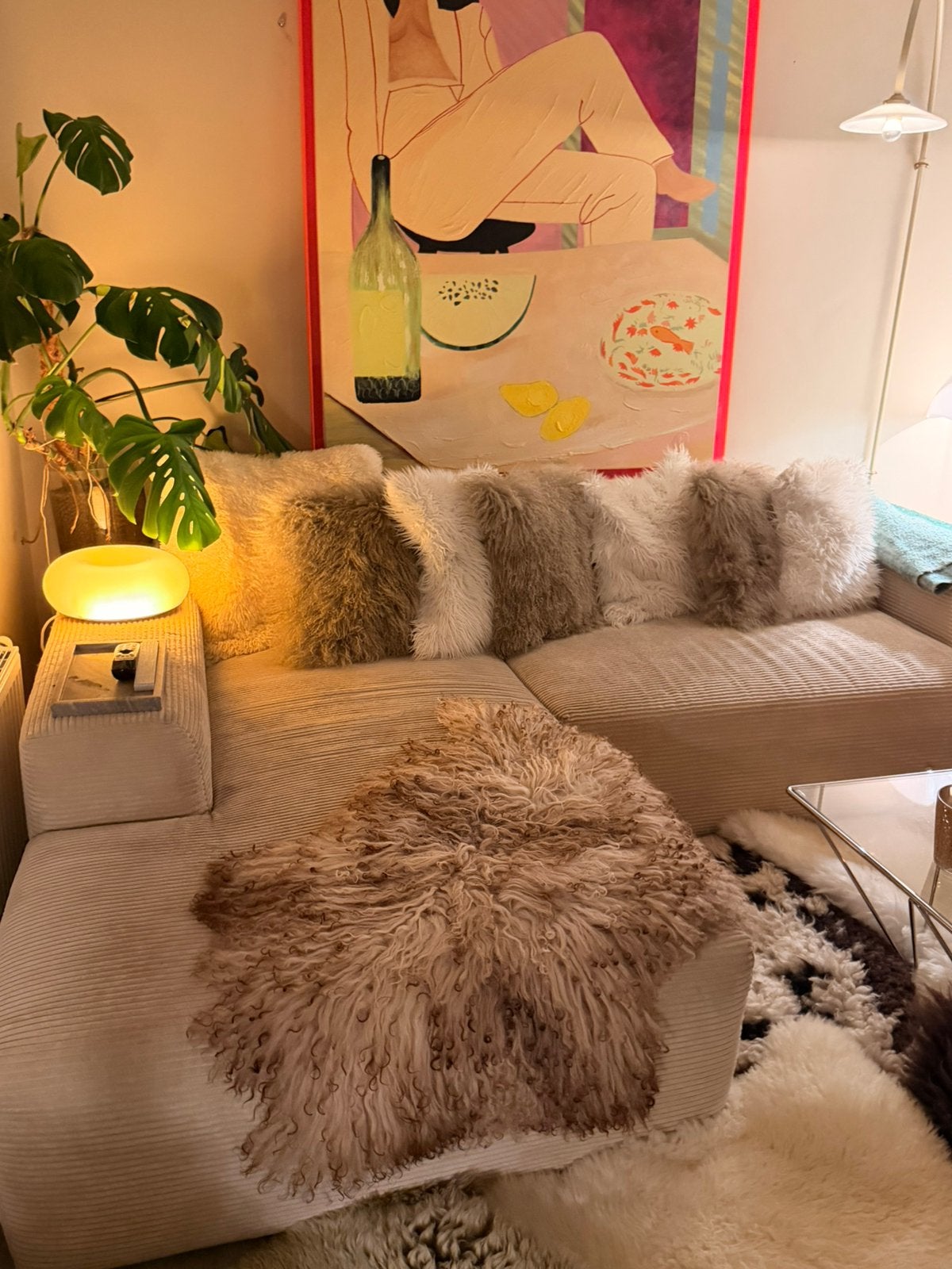 Zetel in ribfluweel, Huis en Inrichting, Ophalen, Zo goed als nieuw, Stof