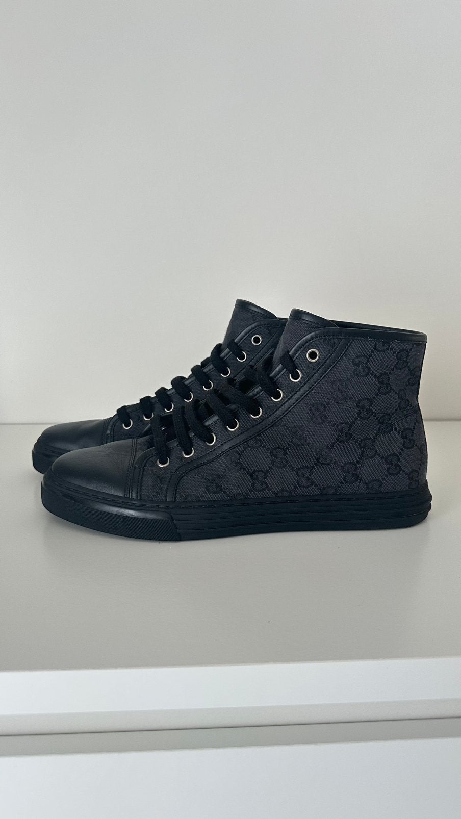 Gucci hoge sneakers zwart, Kleding | Heren, Schoenen, Zo goed als nieuw, Sneakers, Zwart, Ophalen of Verzenden