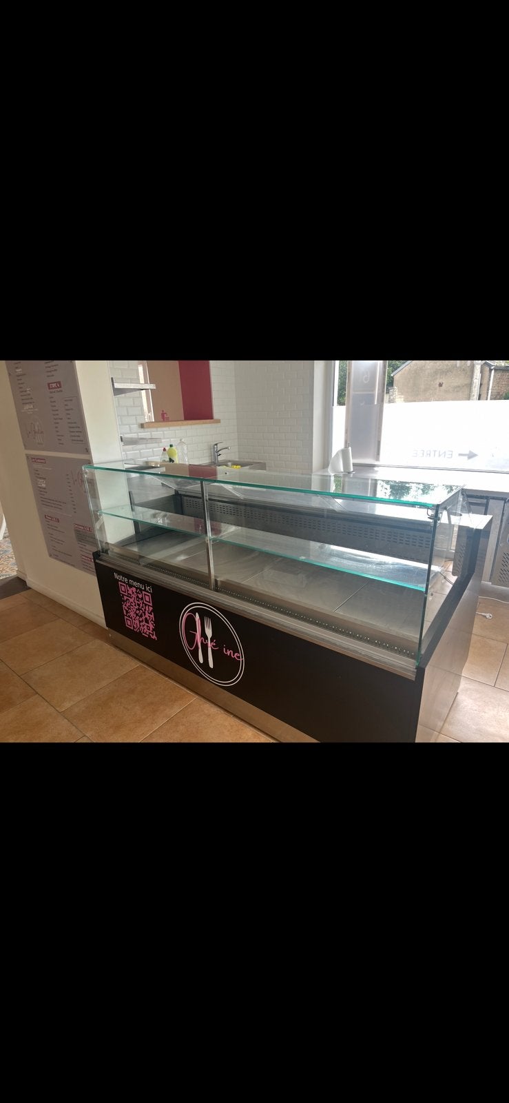 Comptoir frigo 195 cm, Enlèvement, Utilisé, Mobilier en inox