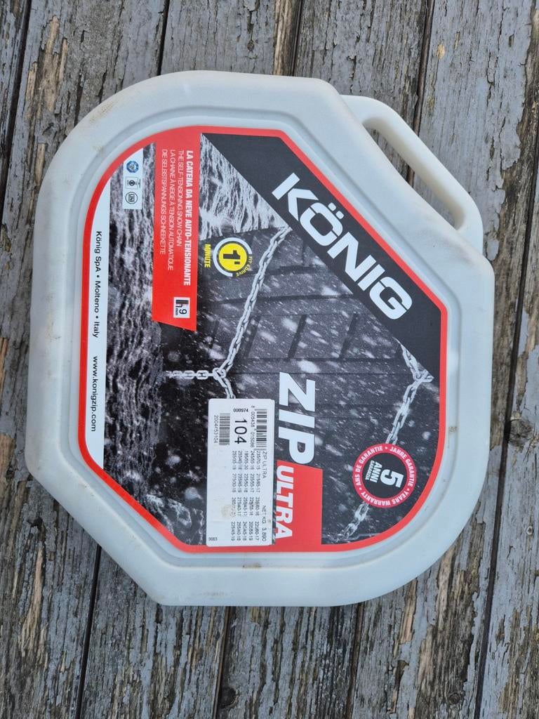 Sneeuwkettingen König Zip Ultra, Ophalen