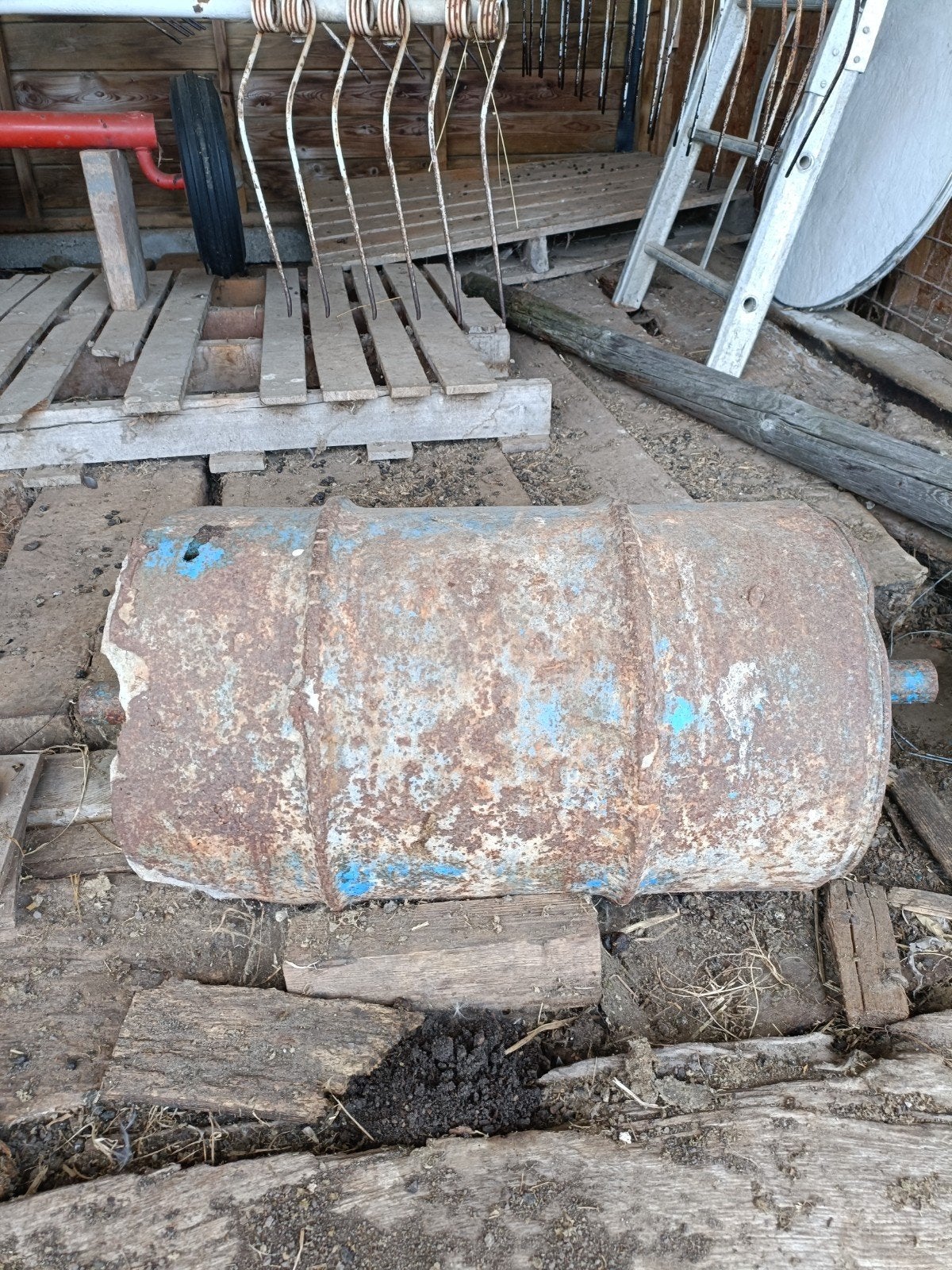 Betonnen tegen gewicht., Ophalen