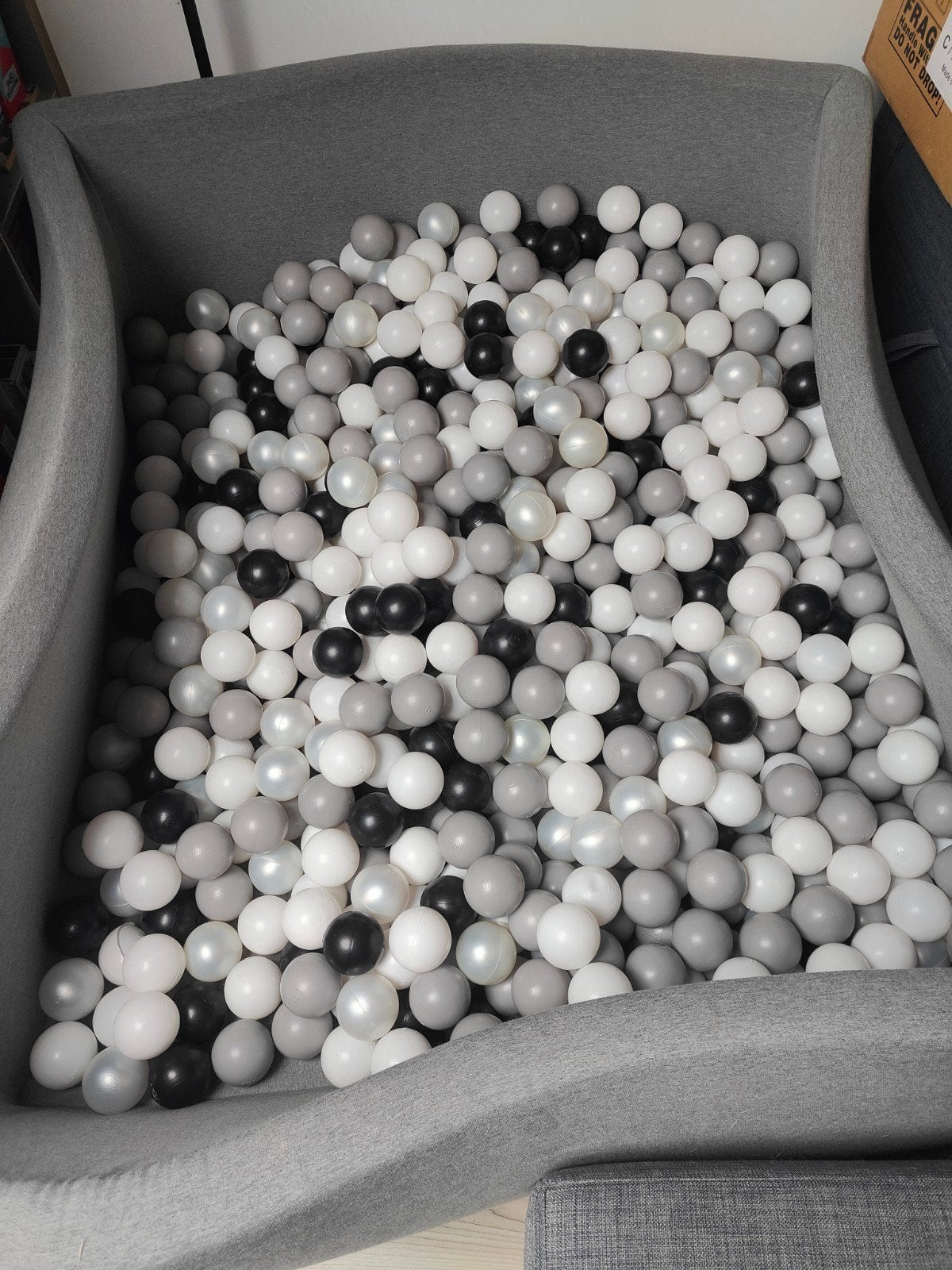 MISIOO XXL Ballenbad vierkant 130x130 (grijs, zwart, wit), Ophalen, Gebruikt, Overige typen