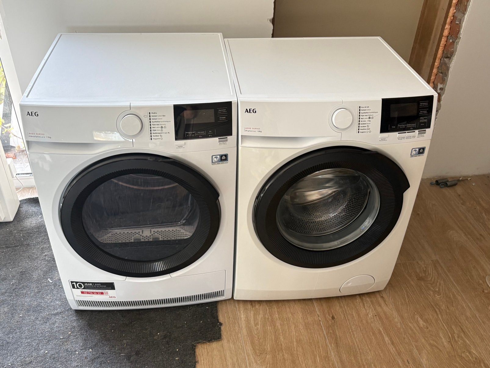 ✅AEG wasmachine en droogkast A+++, Ophalen, Zo goed als nieuw