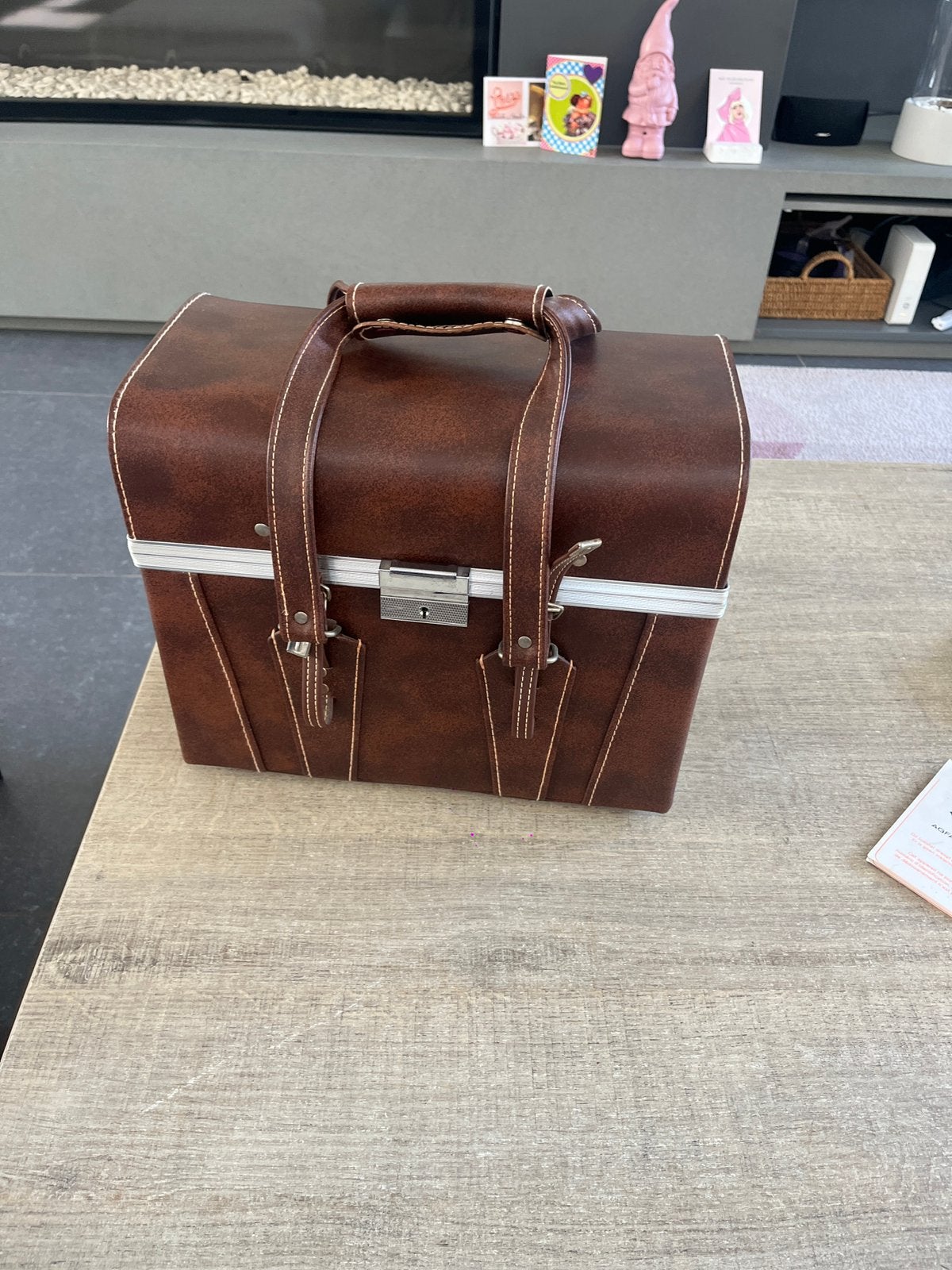 AGFA camera opbergtas, Audio, Tv en Foto, Foto | Cameratassen, Koffer, Opbergvakken, Bruin, Zo goed als nieuw