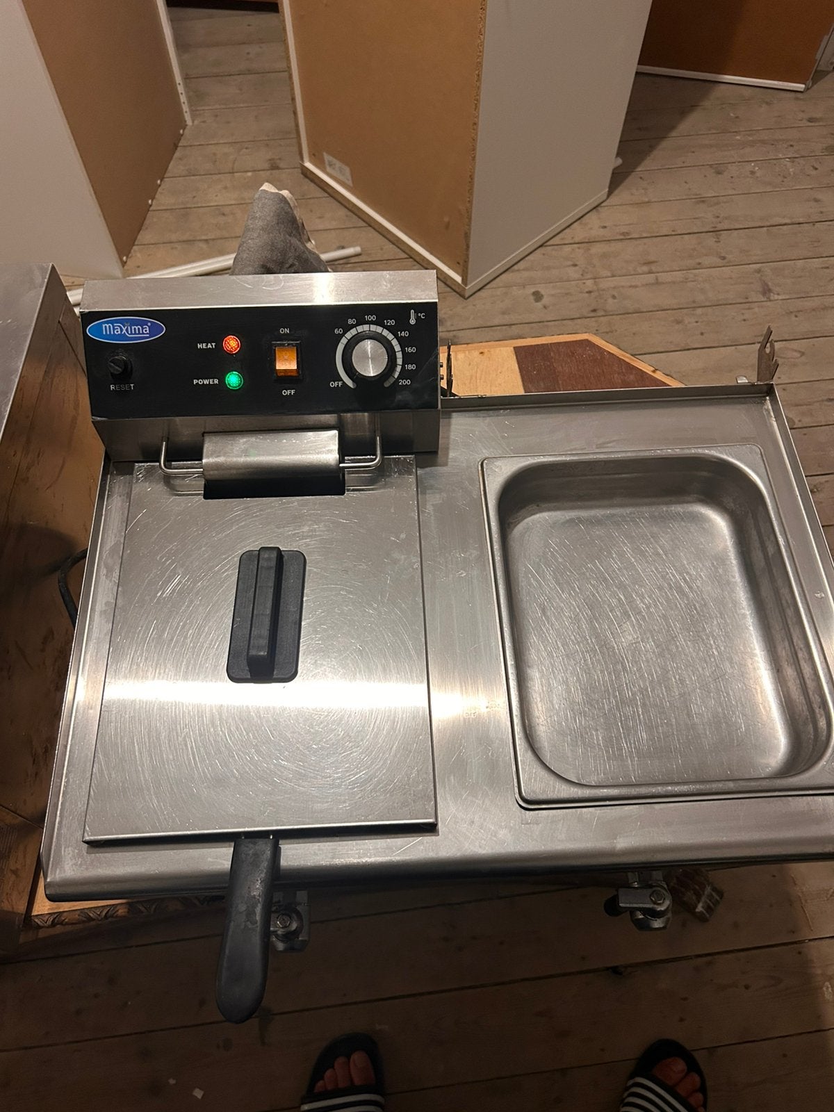 Professionele Maxima Dubbele Elektrische Friteuse, Ophalen, Nieuw zonder verpakking, Fornuis, Frituur en Grillen