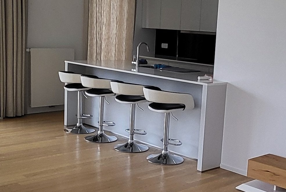 Tabouret de bar Sumaika II (4), Synthétique, 90 cm ou plus, 4 tabourets, Comme neuf