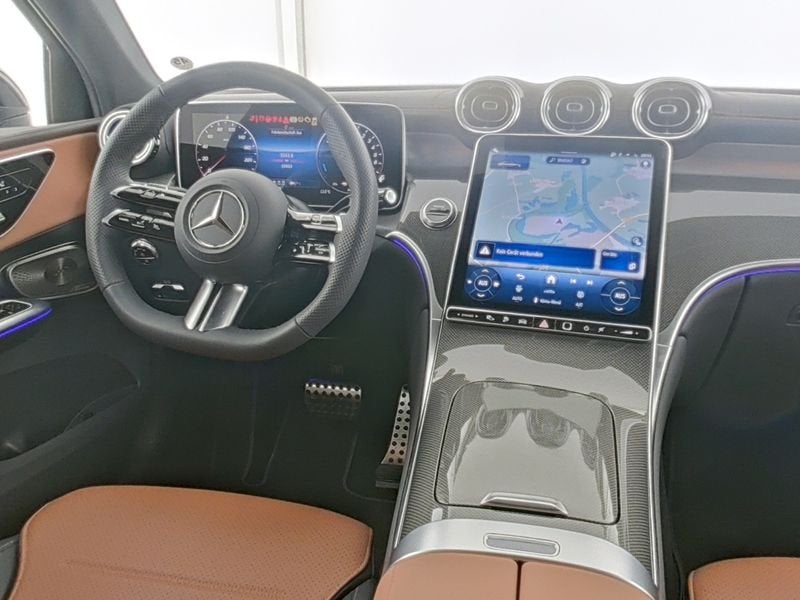 Mercedes-Benz GLC 300 e 4M Coupé AMG Night 20" PANO *BRUIN, Autos, Mercedes-Benz, Cuir, Argent ou Gris, Achat, Entreprise