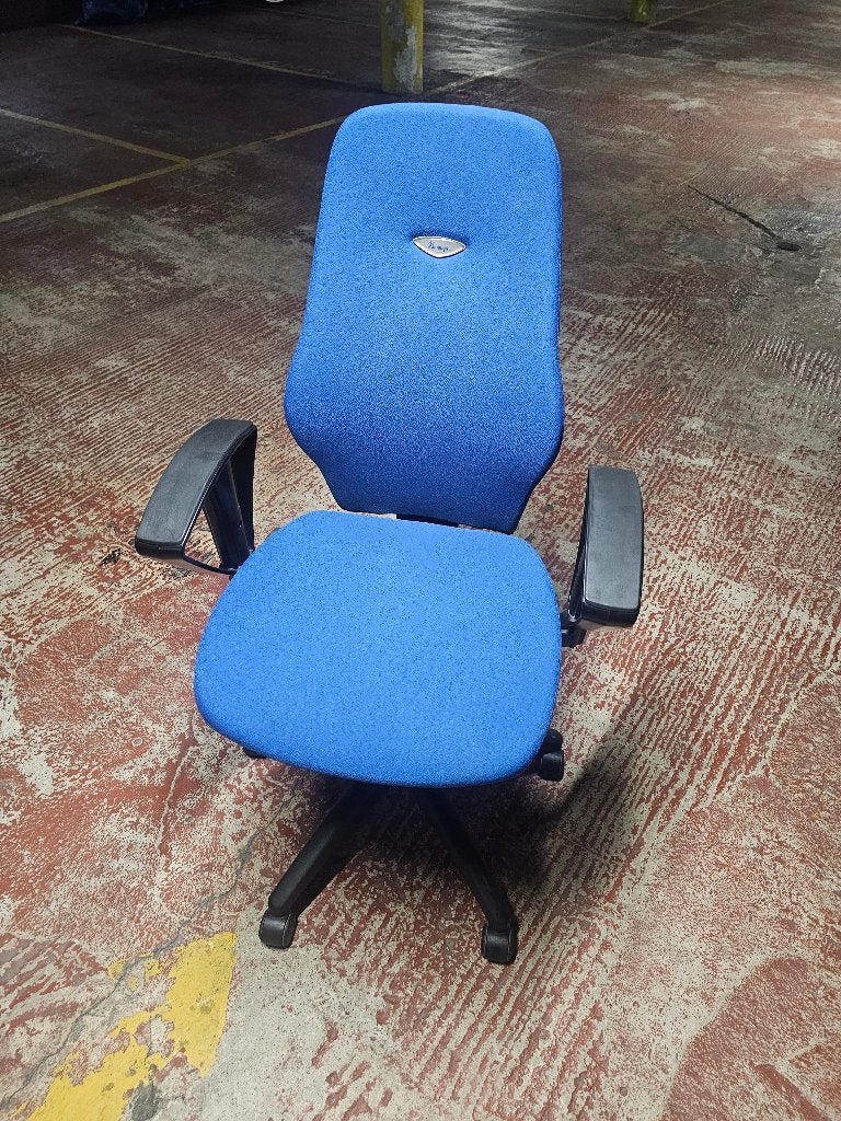 Ergonomische bureaustoel Kinnarps Model plus 8000, Ophalen, Blauw, Bureaustoel, Ergonomisch