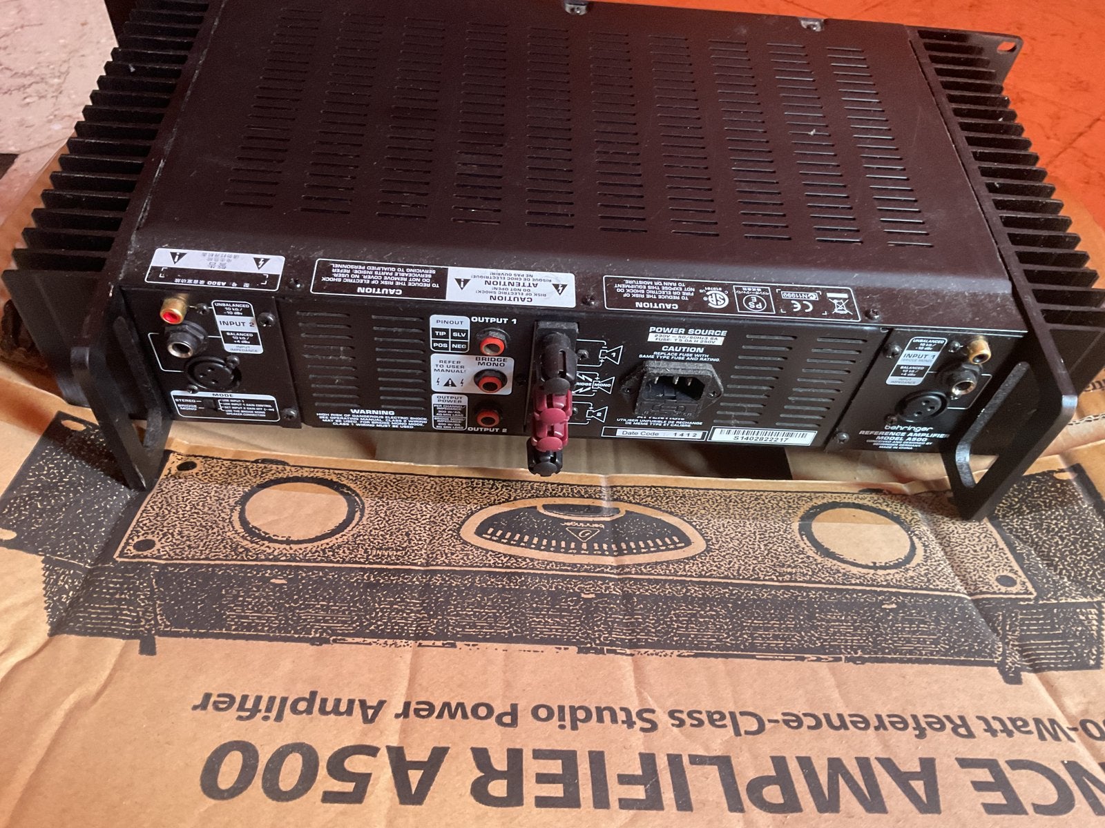 Behringer reference amplifier A500, Audio, Tv en Foto, Buizenversterker, Ophalen, Versterker