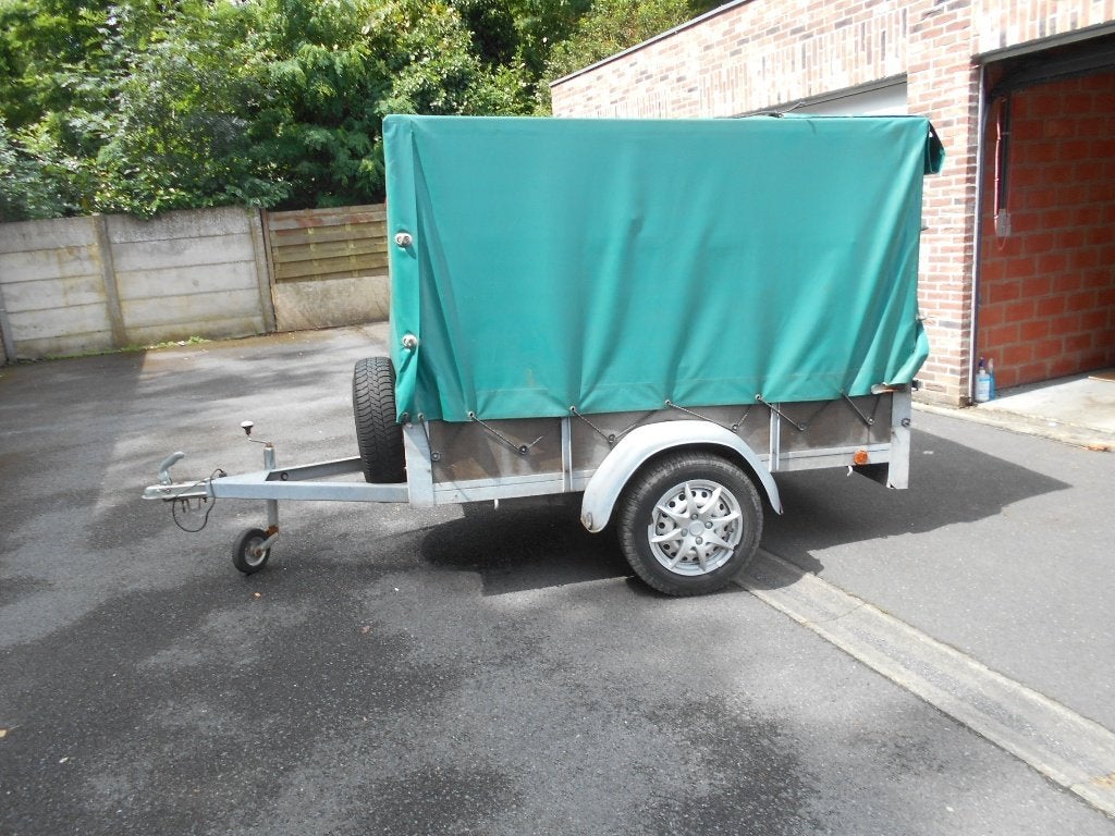 Te koop aanhangwagen enkel as met huif in goede staat, Auto diversen, Ophalen, Zo goed als nieuw