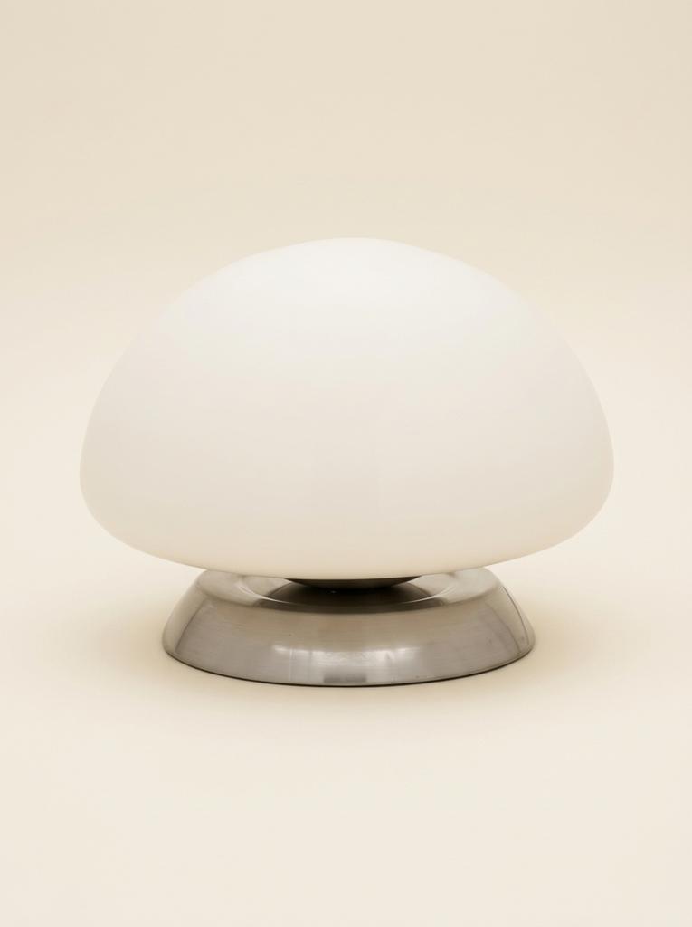 Lampe champignon design italien 70s verre opalin Murano, Ophalen of Verzenden, Murano, Minder dan 50 cm, Glas
