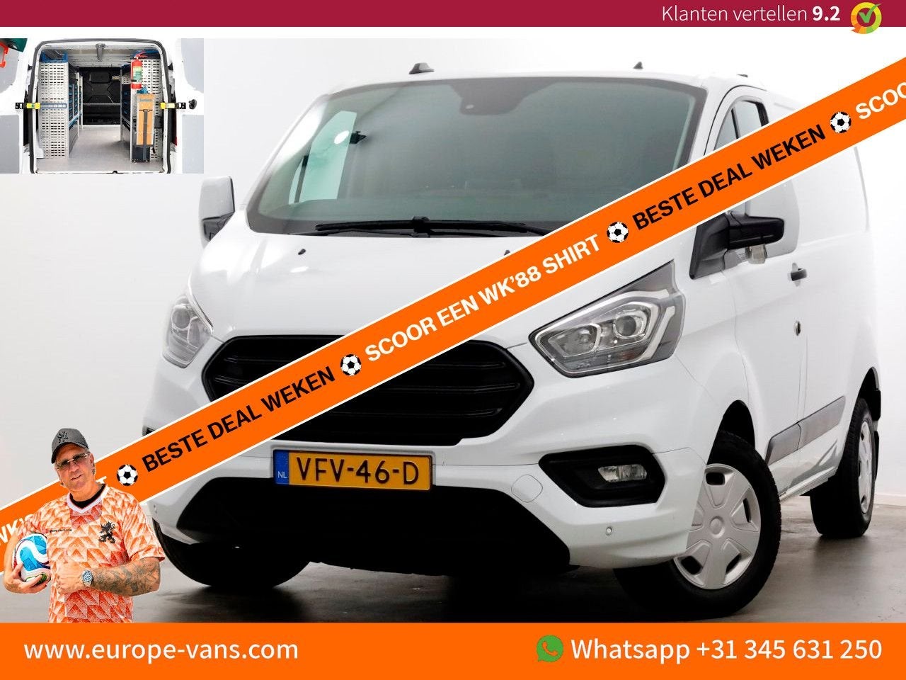 Ford Transit Custom 280 2.0 TDCI L1H1 Trend Airco/Navi/Sorti, Parkeersensor, Wit, Ford, Onderhoudsboekje