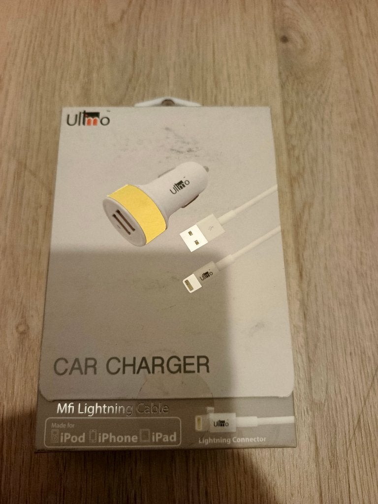 Chargeur voiture Ultimo Lightning double USB, Lightning, Enlèvement, Neuf