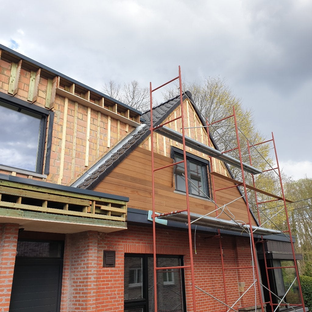 Metalen stelling/steiger voor DHZ, Doe-het-zelf en Bouw, Steigers, Ophalen, Gebruikt, Gevelsteiger, 2 tot 5 meter