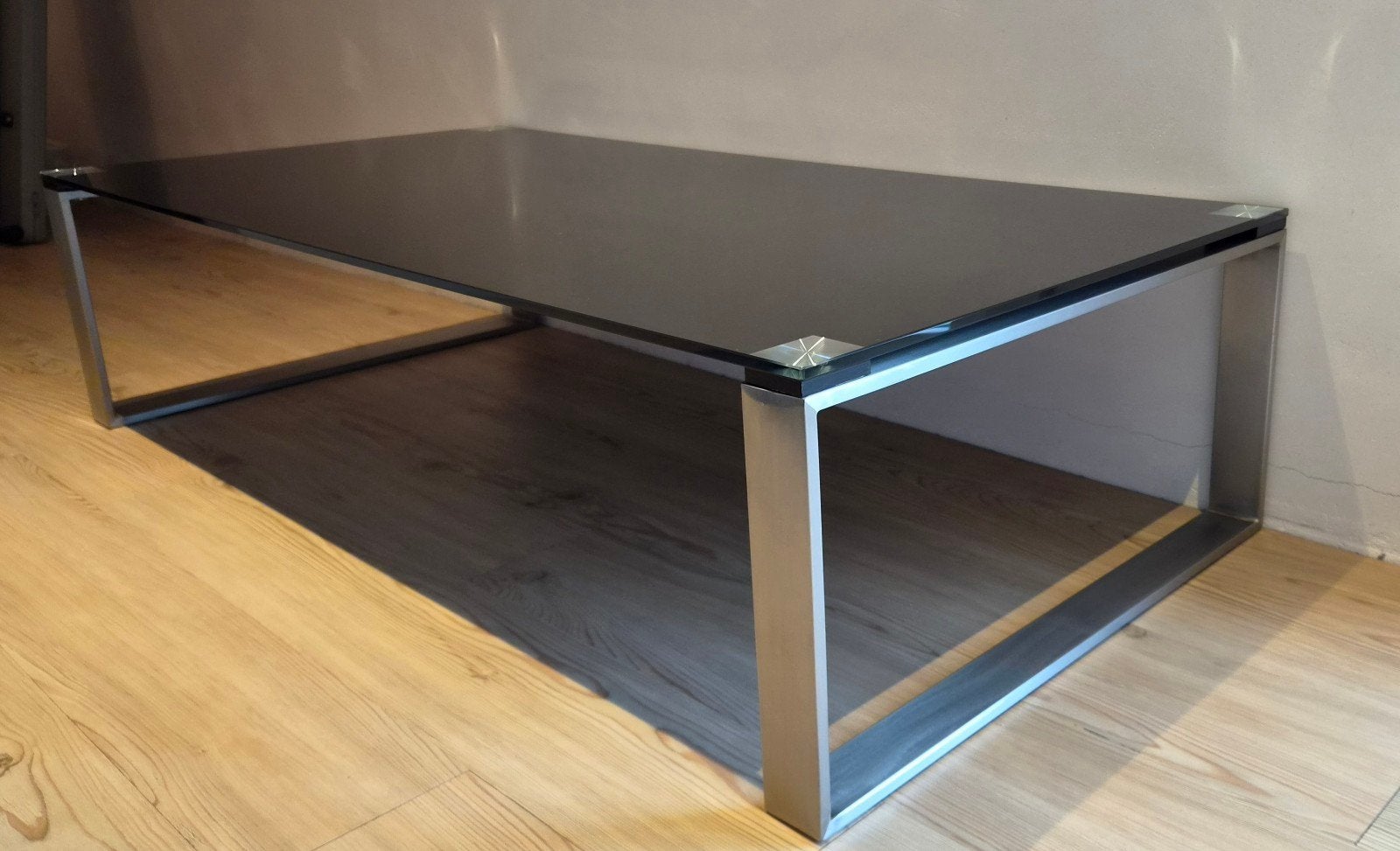 Salontafel glas, Huis en Inrichting, Ophalen, Gebruikt, 100 tot 150 cm, 50 tot 100 cm