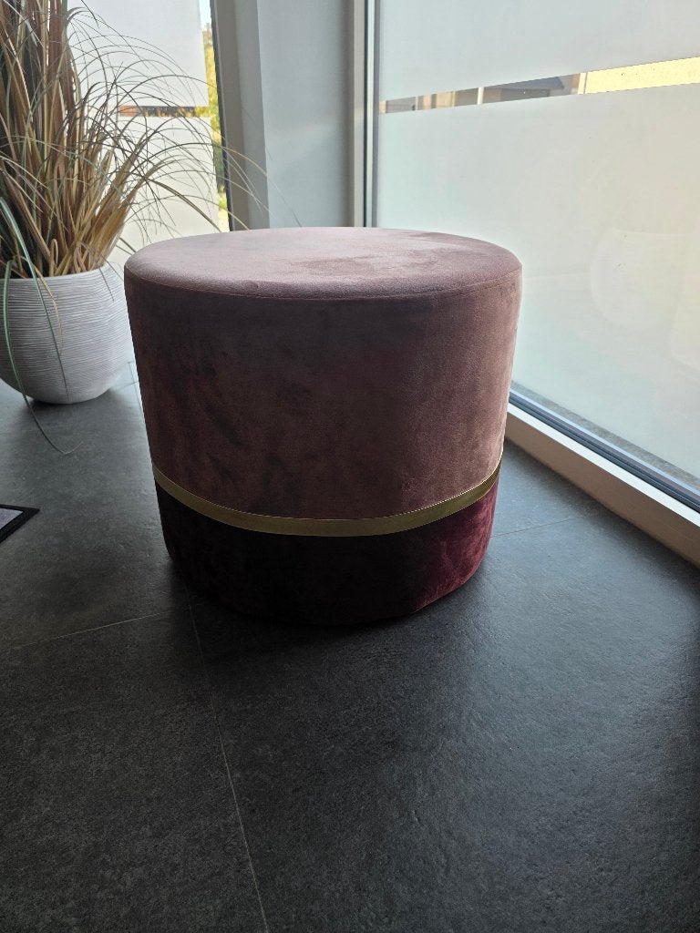 Poef, Maison & Meubles, Rond, Comme neuf, Enlèvement, Moins de 50 cm