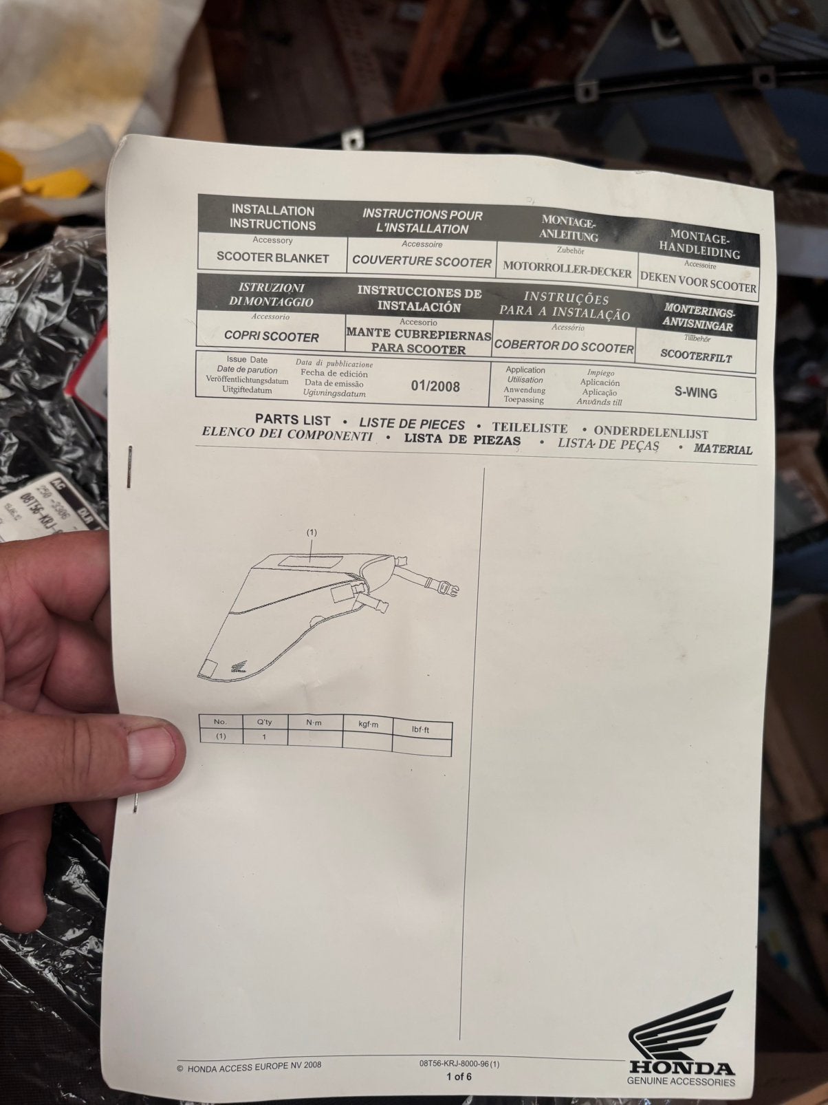 Origineel Scooterdeken, blanket Honda Silverwing, Motoren, Ophalen of Verzenden, Nieuw