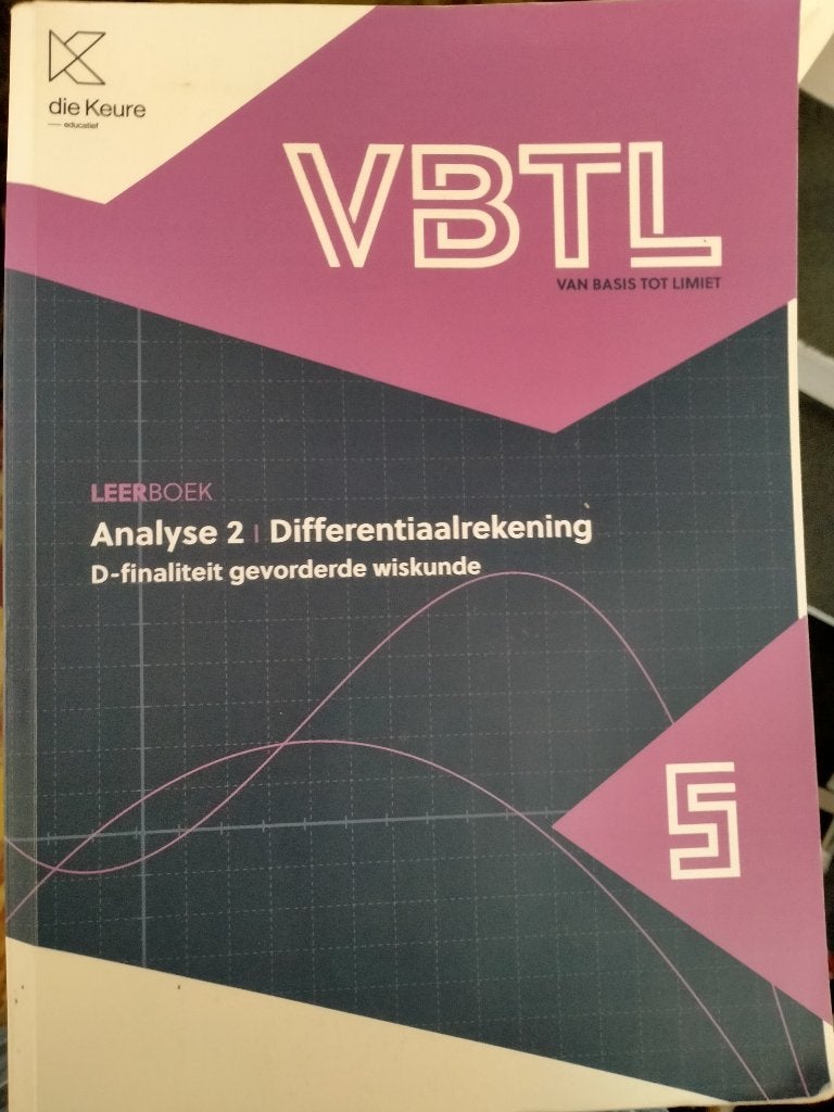 Analyse 2 : Differentiaalrekening D-finaliteit gevorderde, Ophalen, Zo goed als nieuw, ASO, Wiskunde A