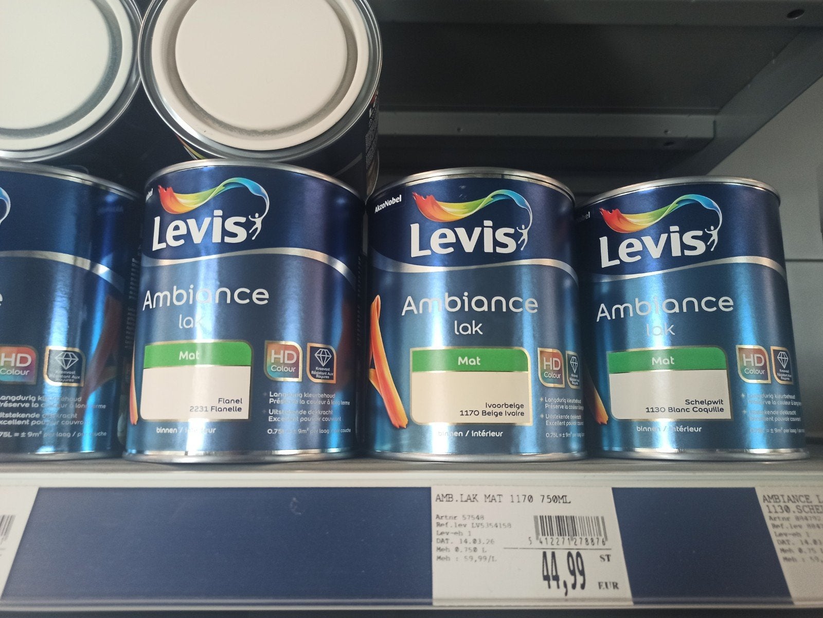 levis verf, lak Beits. veel kleuren. grote partij, Doe-het-zelf en Bouw, Ophalen