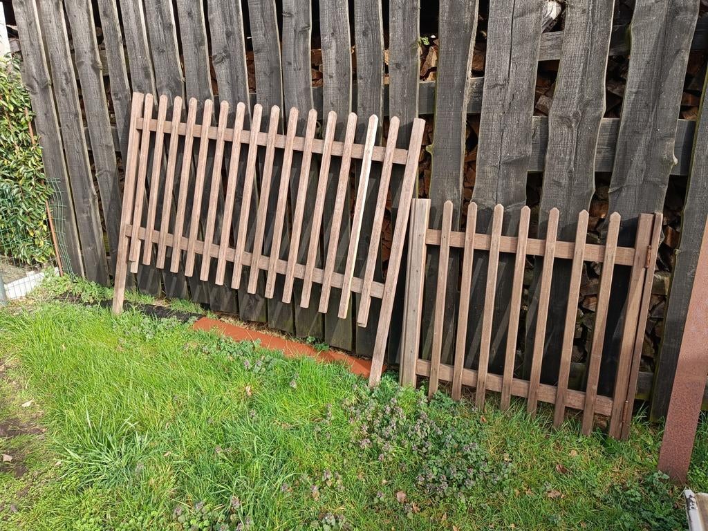 Meranti hek en poortje, Tuin en Terras, Ophalen