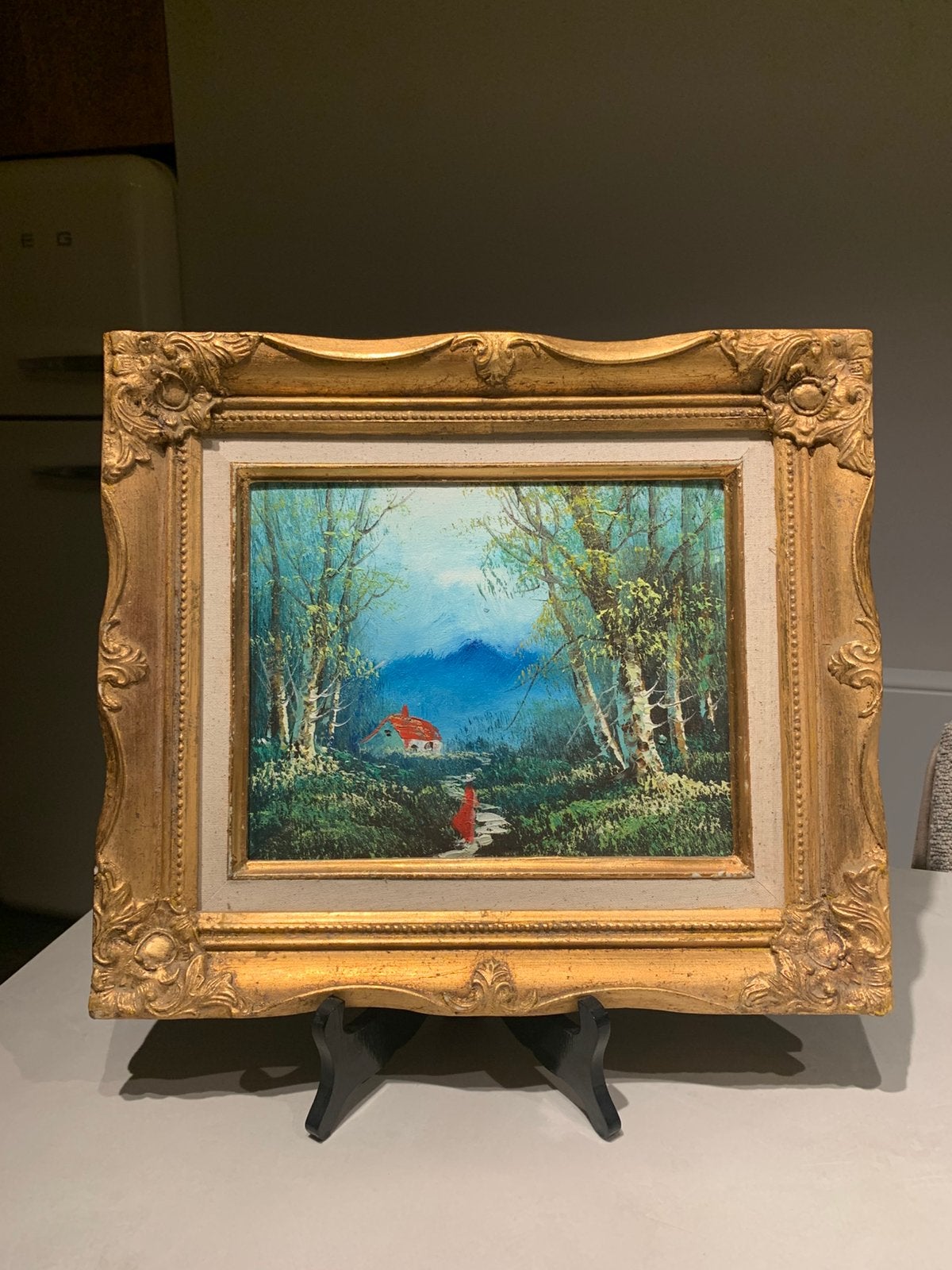 vintage olieverfschilderij in een gouden baroklijst, Enlèvement ou Envoi, Classique