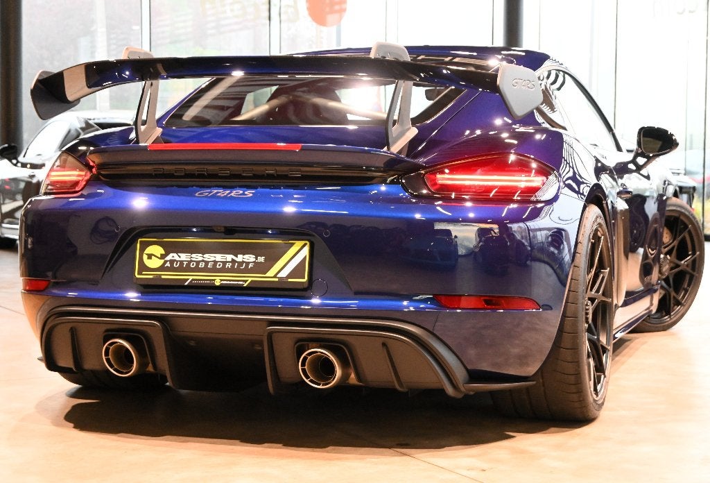 Porsche 718 Cayman GT4 RS 4.0i PDK Weissach, Auto's, Automaat, Achterwielaandrijving, Euro 6, Blauw