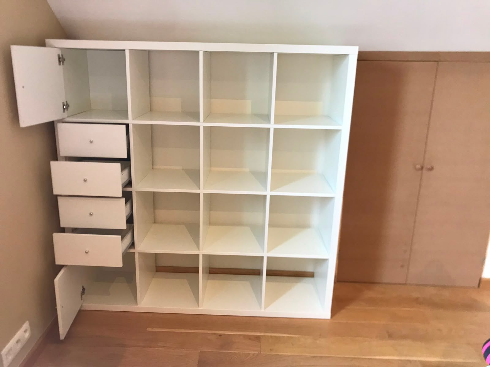Kallax IKEA Blanc 4x4 147cm x 147cm, Maison & Meubles, Armoires | Étagères, Enlèvement, Comme neuf