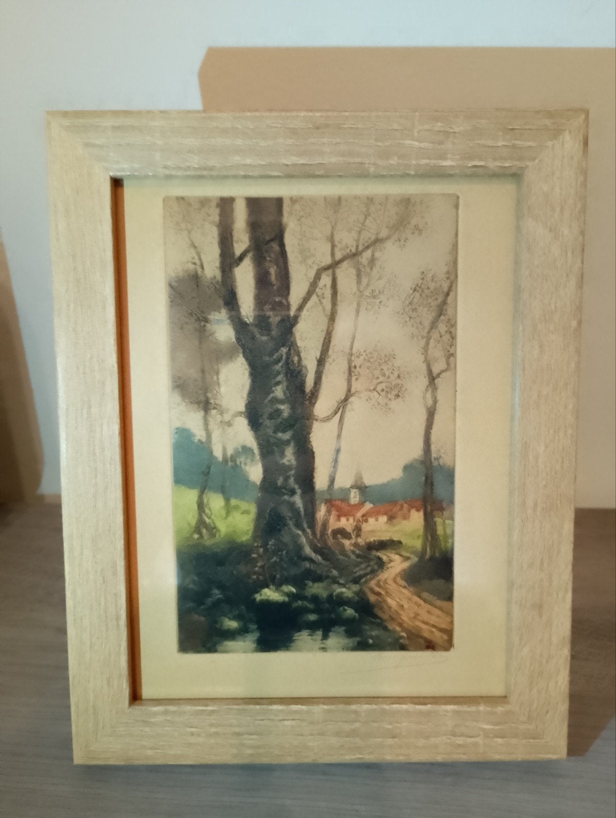 Gravure Henri Bourguille 1910-1920 forêt Fontainebleau, Enlèvement ou Envoi, Gravure, Original