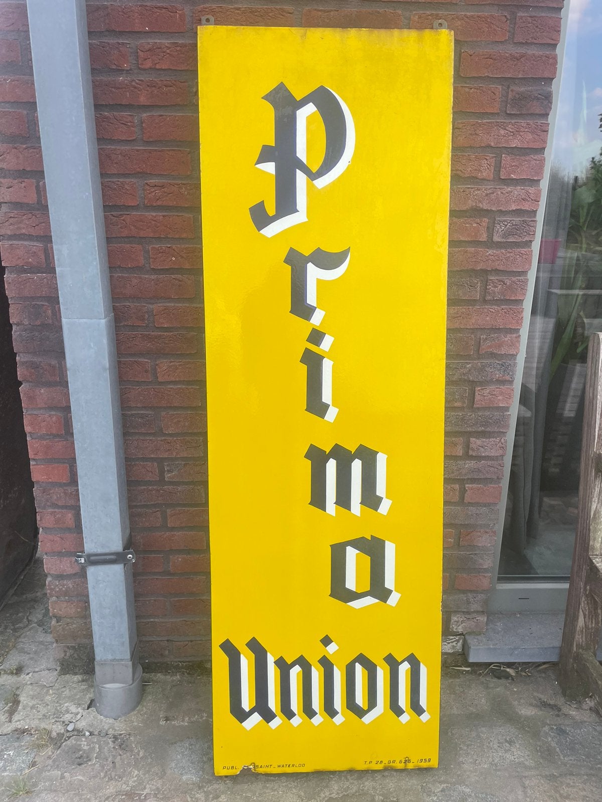 Plaque émaillée Prima Union 1959, Ophalen, Gebruikt