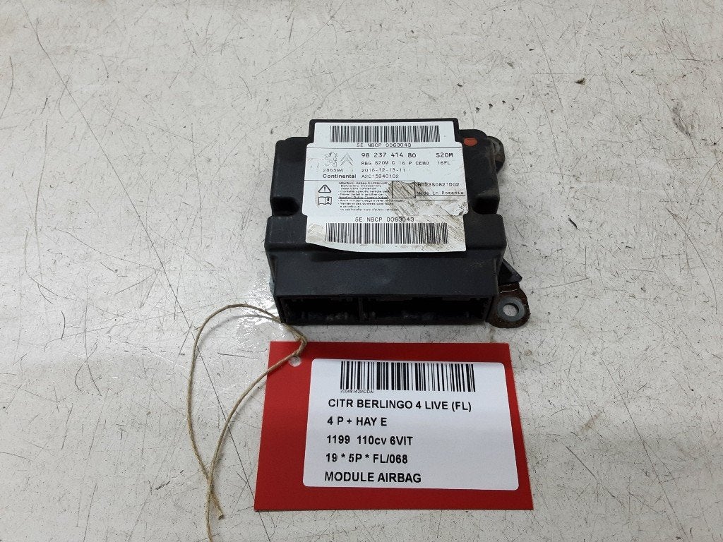 COMPUTER AIRBAG Citroën Berlingo Multispace (9823741480), Auto-onderdelen, Gebruikt, Citroën, Kontakt-citroen@citroen.com, Citroën Deutschland GmbH