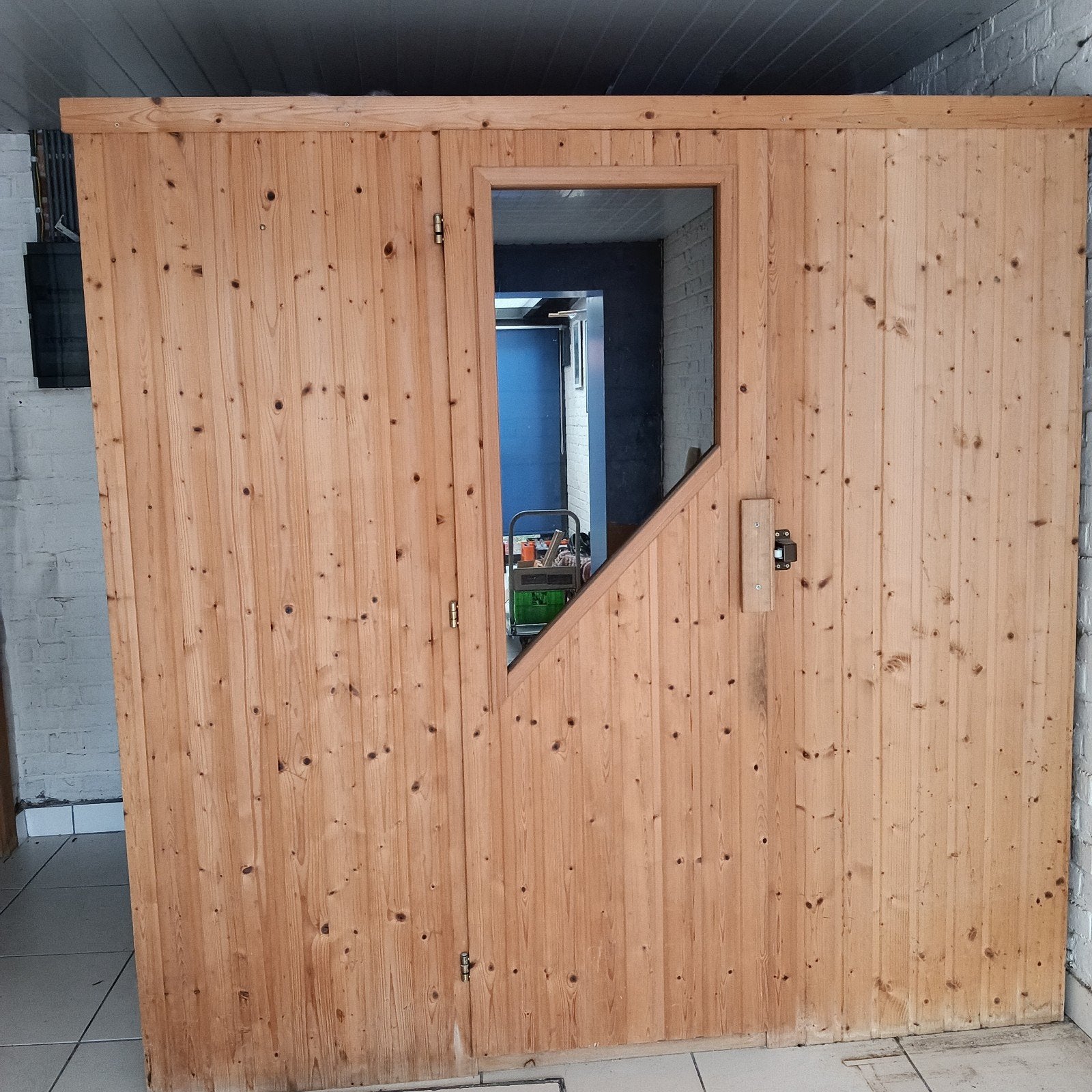 Houten sauna 3 personen, Sport en Fitness, Sauna, Ophalen, Gebruikt, Fins of Traditioneel, Complete sauna