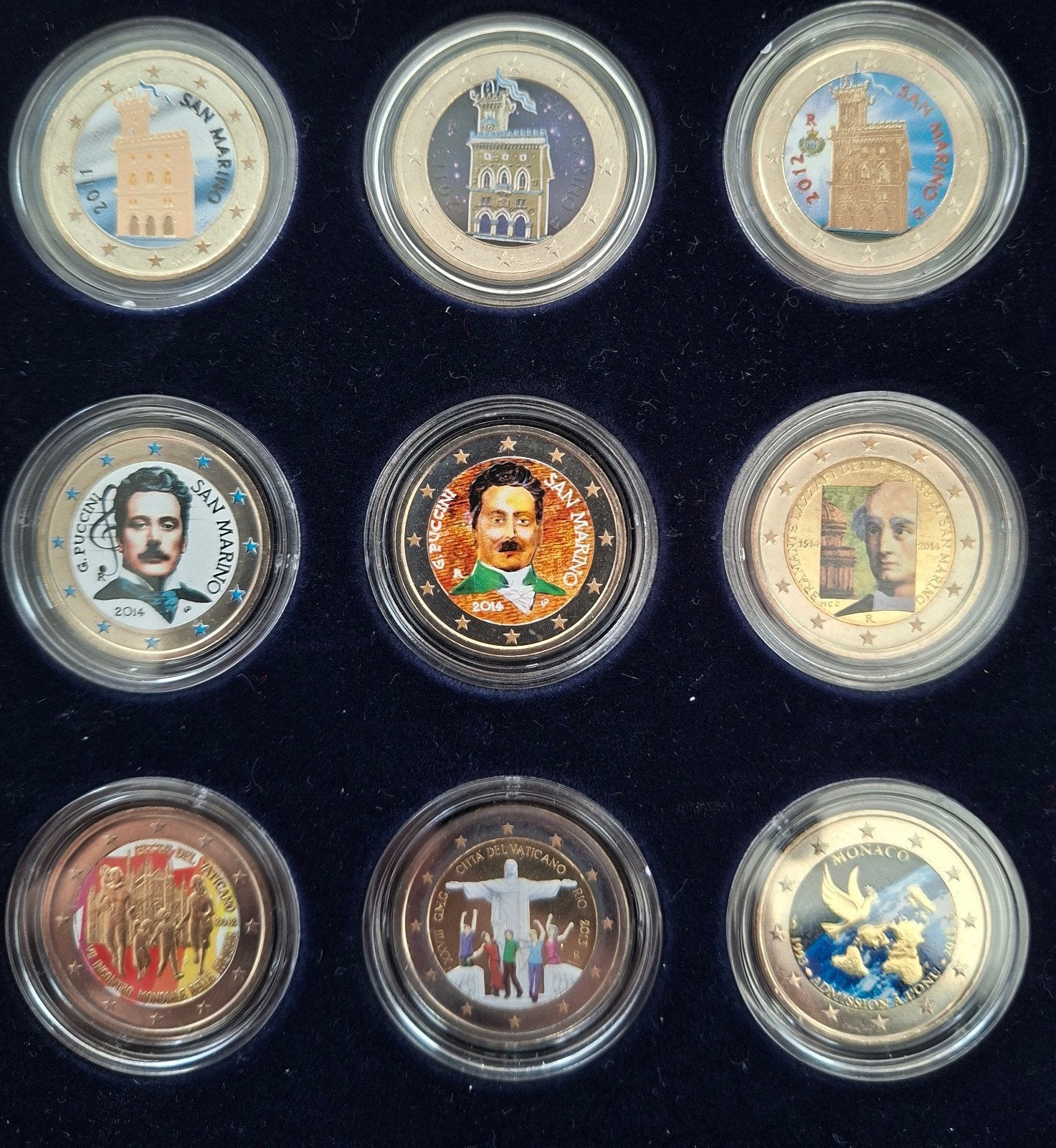 Pièces colorées de 2 euros à Monaco, en Andorre et au Vatica, Timbres & Monnaies, Monnaies | Europe | Monnaies euro, Enlèvement