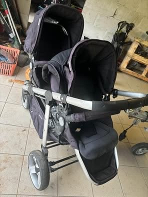 Poussette double / tandem – 2 sièges – Bon état général, Enlèvement, Utilisé, Poussette