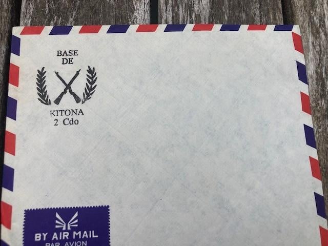Poste aérienne + lettre Basic KITONA, Collections, Objets militaires | Général, Enlèvement ou Envoi, Armée de terre, Autres types